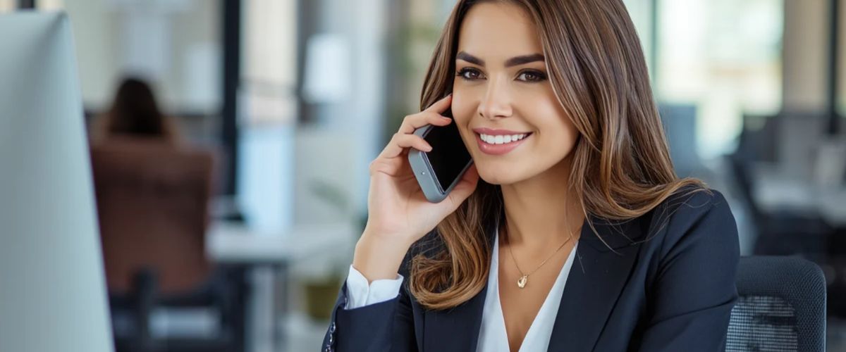Consulente Smart Energy al telefono con un cliente